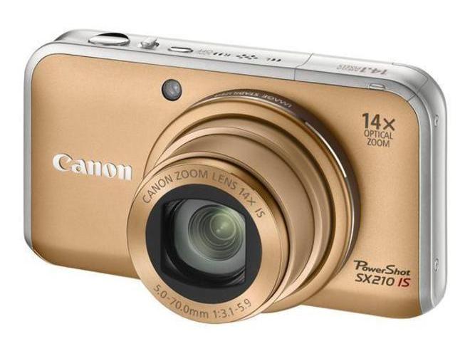 Digitální fotoaparát CANON  PowerShot SX210, zlatý (gold)