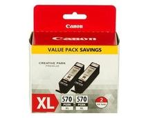 Obrázek k produktu: CANON PGI-570XL PGBK, 2-pack, pigmentová černá (black), 2x 22ml