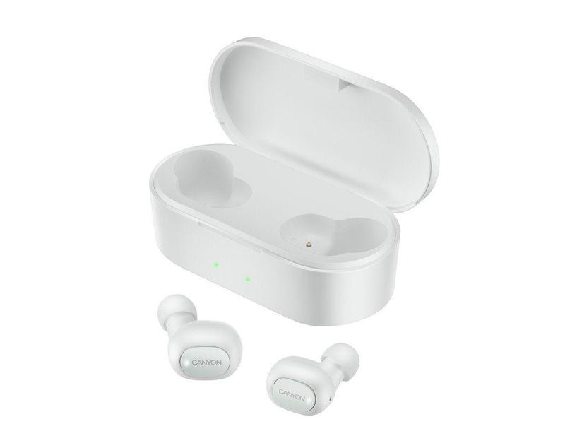 Bezdrátová sluchátka CANYON TWS-2, bílá (white)