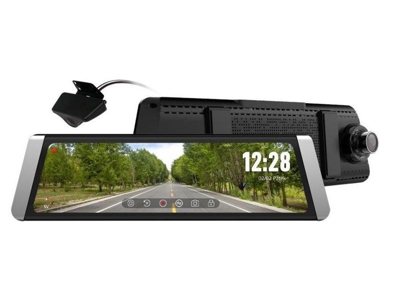 Kamera do auta CEL-TEC M10s Dual GPS, černá/stříbrná (black/silver)