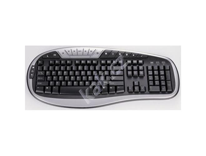 Klávesnice CHICONY  KB-0512 CZ multimediální, černo-stříbrná (black-silver)