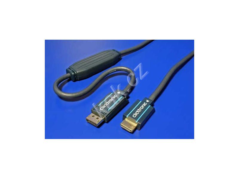 Kabel CLICKTRONIC  HQ OFC DP - HDMI 2m