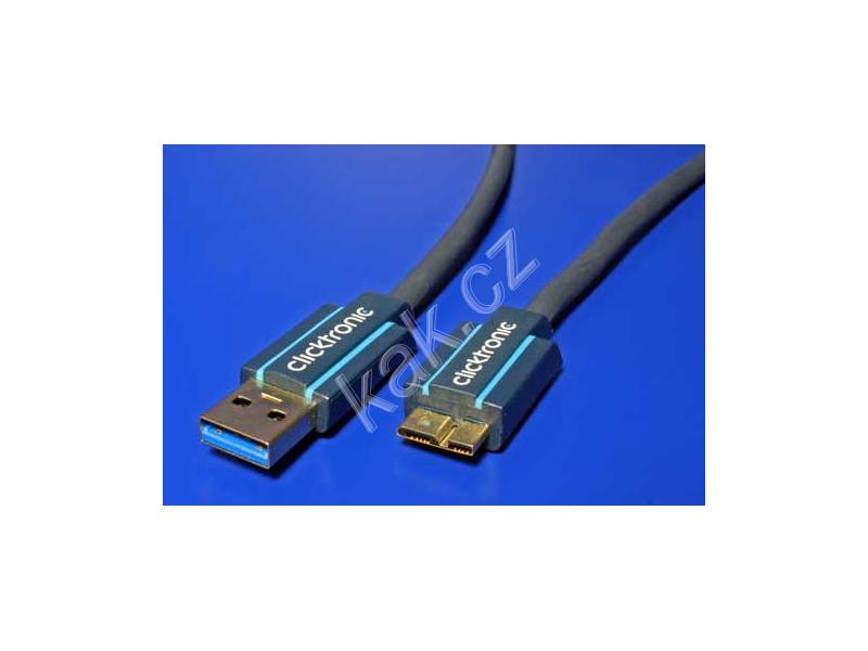 Kabel CLICKTRONIC  HQ OFC USB3.0 A(M) - microUSB3.0 B(M)