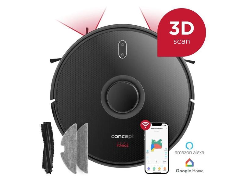 Robotický vysavač s mopem 2v1 CONCEPT REAL FORCE Laser 3D VR3400