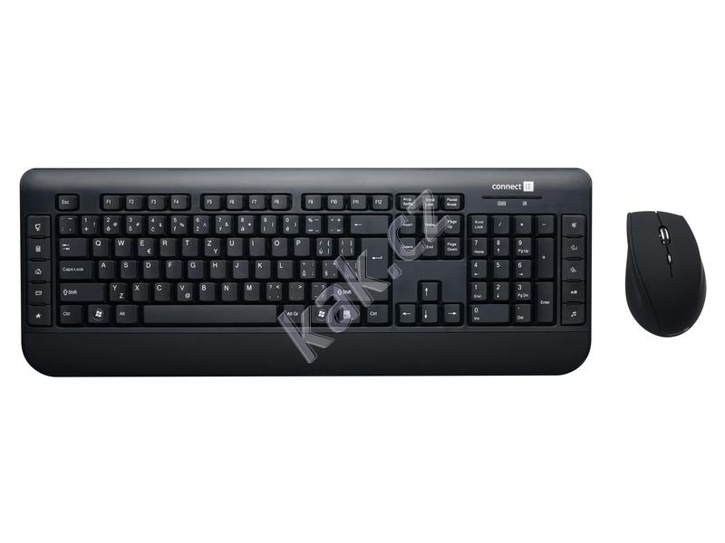 Sada bezdrátové klávesnice a myši CONNECT IT  CI-185, černý (black)