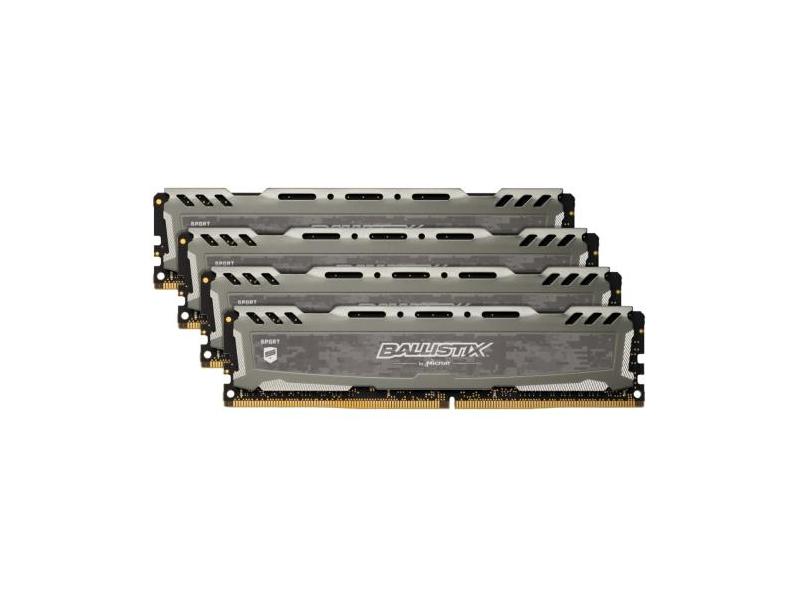 4 paměťové moduly CRUCIAL 64GB DDR4 3200MHz Ballistix Sport LT DR 4x16GB Grey, šedá (grey)