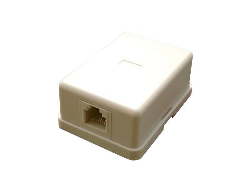 DATACOM Telefonní zásuvka UTP CAT3 1xRJ11 na omítku bílá