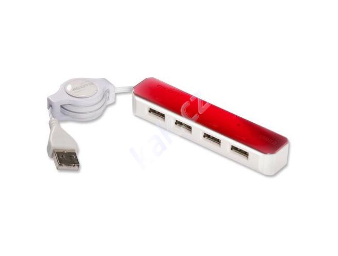 USB hub DICOTA  Branch Mini, červený (red)