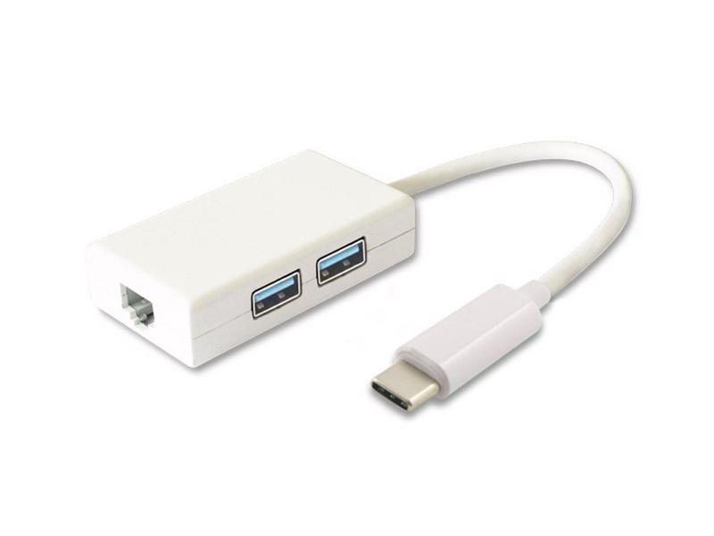 USB HUB PREMIUMCORD USB3.1 hub 2x USB3.0, bílý (white)