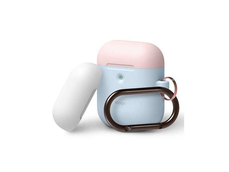Obal pro sluchátka ELAGO Airpods 2 Silicone Duo Hang Case, modro-růžová