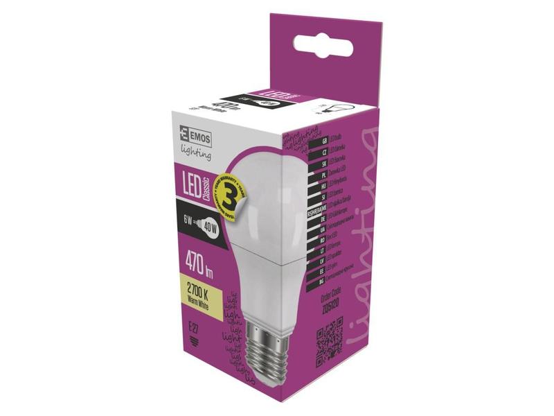 LED žárovka EMOS CLASSIC A60 6W(40W)