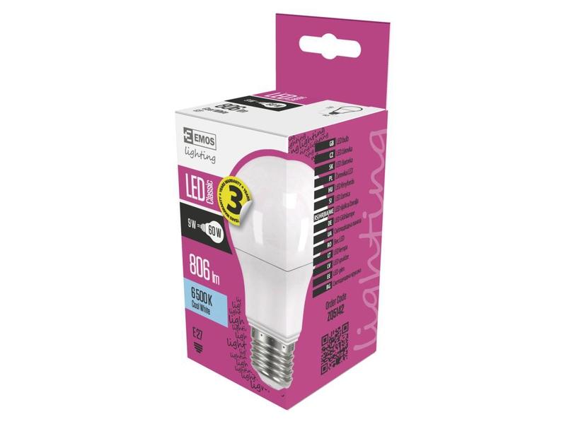 LED žárovka EMOS CLASSIC A60 9W(60W)