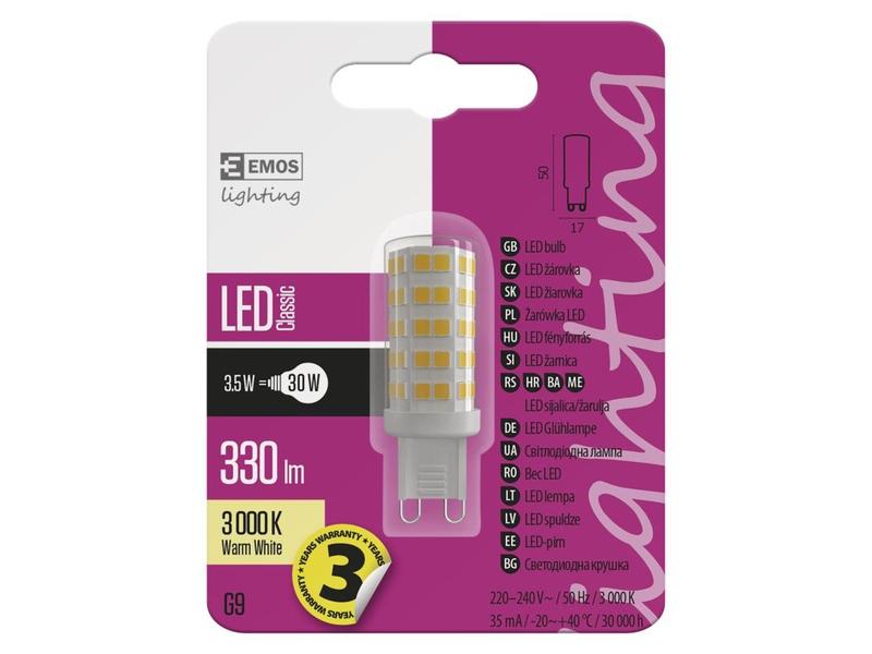 LED žárovka EMOS CLASSIC JC 3,5W(30W)