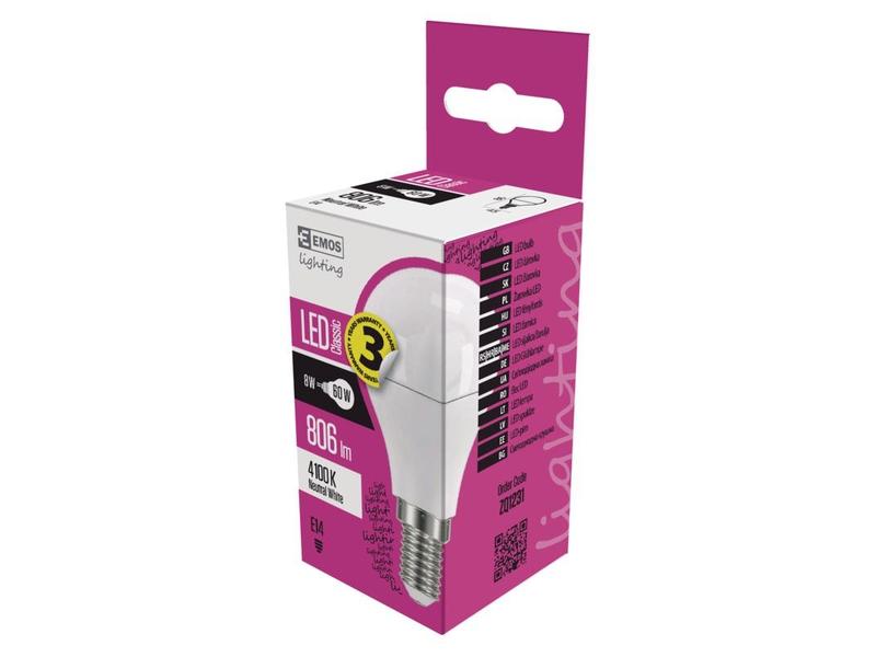 LED žárovka EMOS CLASSIC MINI GL 8W(60W)