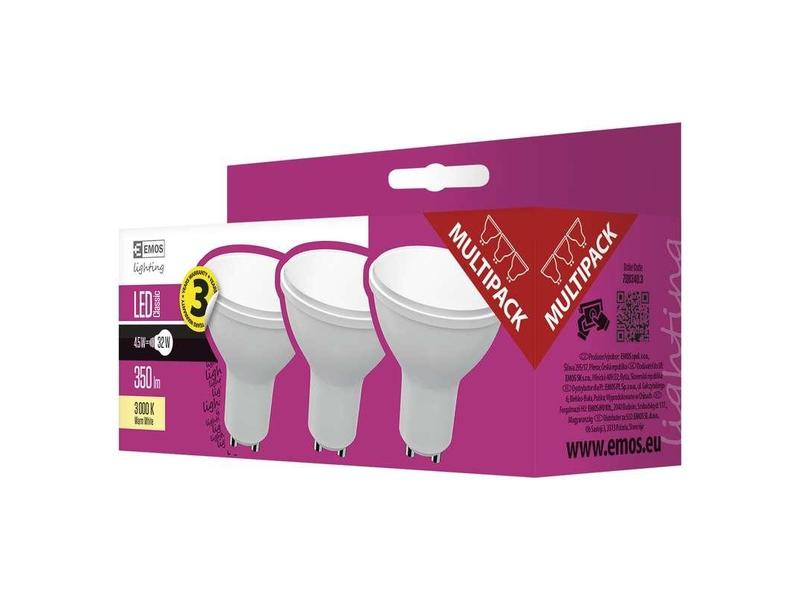 LED žárovka EMOS CLASSIC MR16 4,5W(32W) 3ks