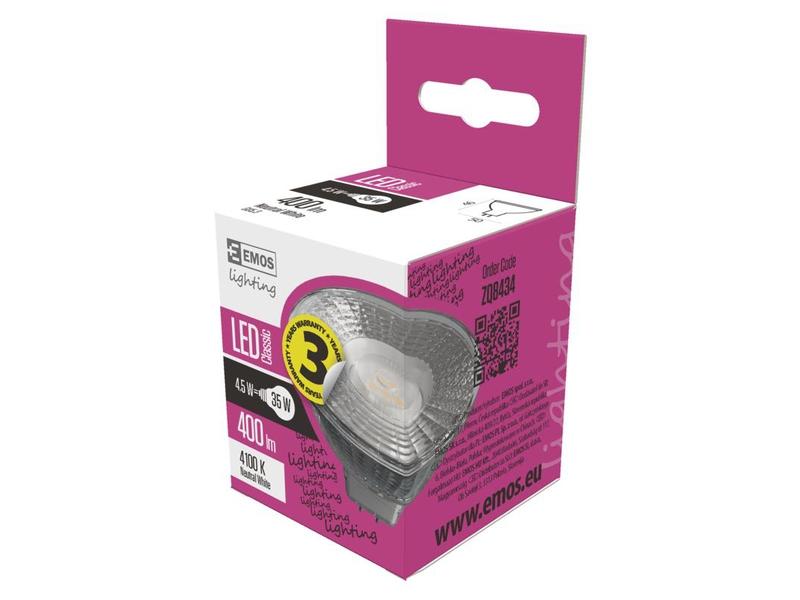 LED žárovka EMOS CLASSIC MR16 4,5W(35W)