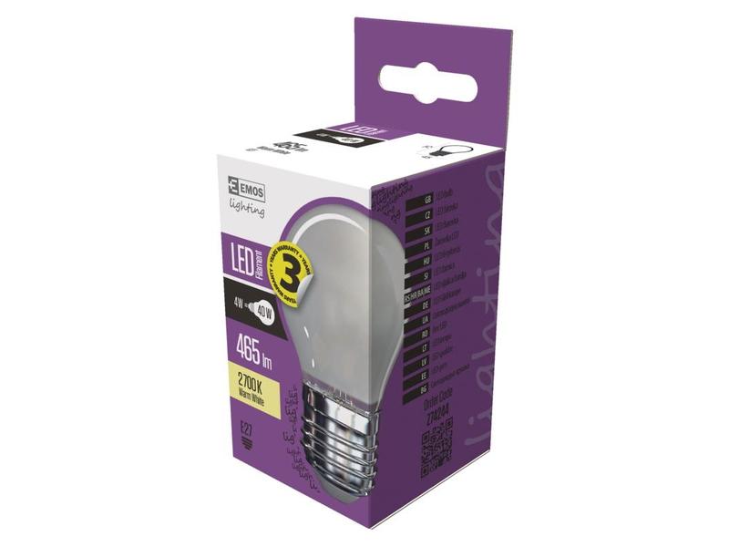 LED žárovka EMOS FILAMENT MINI GL 4W(40W)
