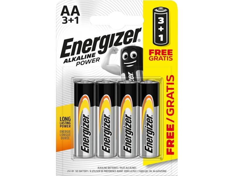 Baterie ENERGIZER Alkalina Power AA/R06, Blistr, 4ks