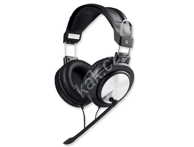 Headset s odnímatelným mikrofonem ENZATEC  HS903, černý (black)