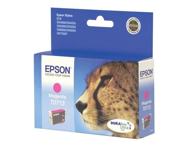 Inkoustová náplň EPSON C13T071340, purpurová (magenta), 5,5ml