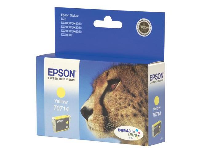 Inkoustová náplň EPSON C13T071440, žlutá (yellow), 5,5ml