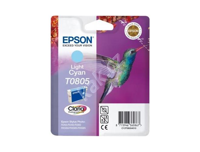 Inkoustová náplň EPSON C13T08054010, světle azurová (light cyan), 7,4ml