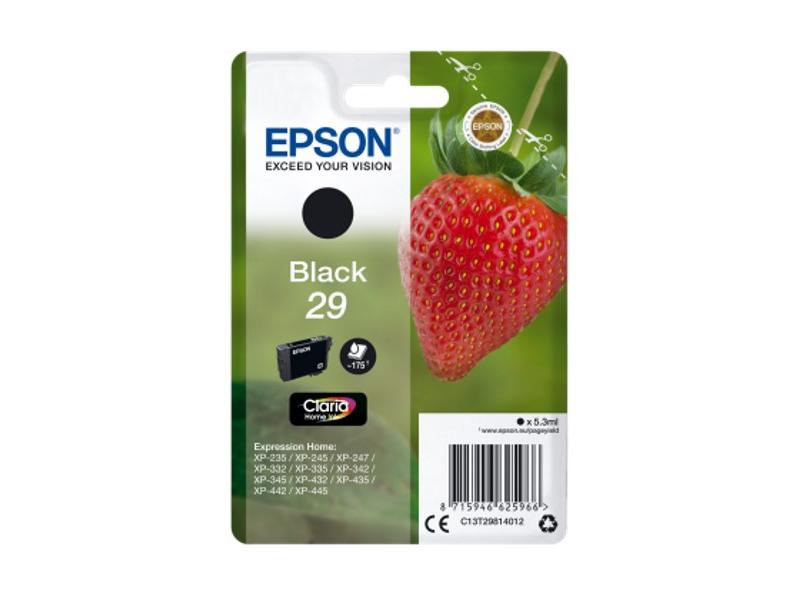 Inkoustová náplň EPSON T2981 (č.29) jahoda, černá (black), 5,3 ml