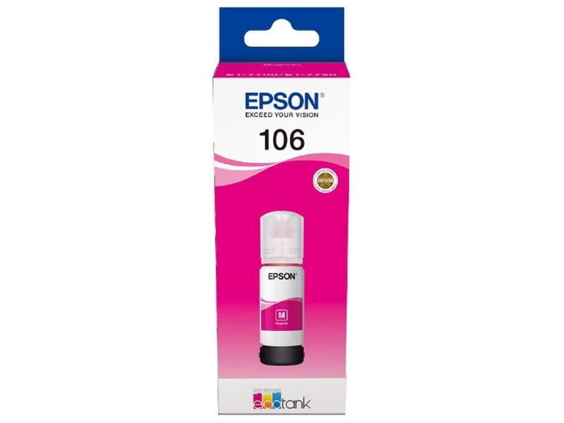 Inkoustová náplň EPSON EcoTank bottle 106, purpurový (magenta), 70ml