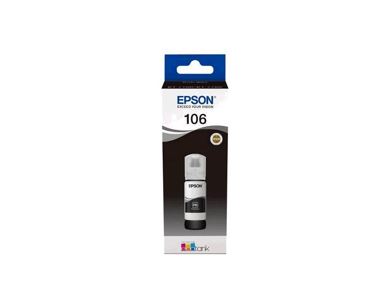 Inkoustová náplň EPSON EcoTank bottle 106, photo černá (photo black), 70ml