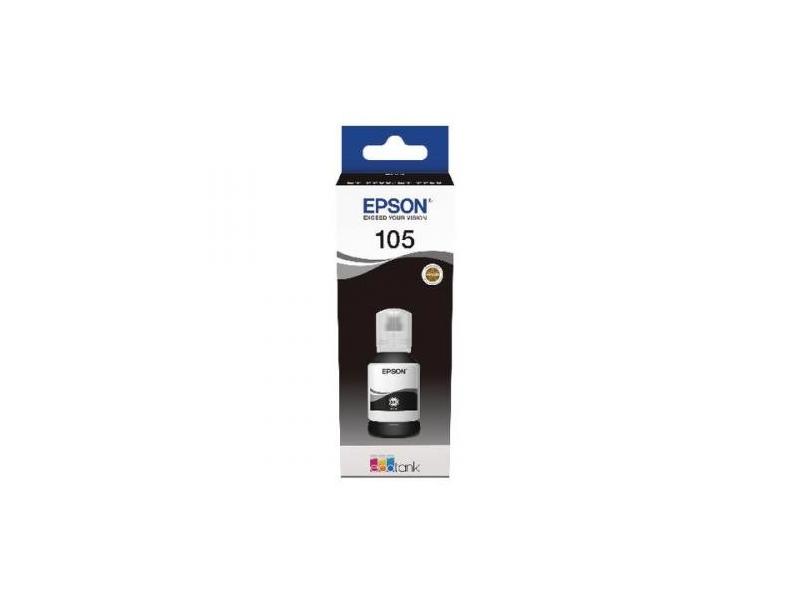 Inkoustová náplň EPSON EcoTank bottle 105, černá (black), 70ml