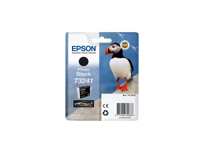 Inkoustová náplň EPSON T3241 Papuchalk, Photo Black, 14 ml