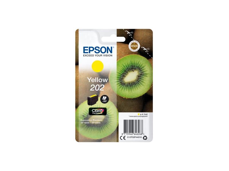 Inkoustová náplň EPSON T02F44 (č.202) Kiwi, žlutá (yellow), 4,1 ml
