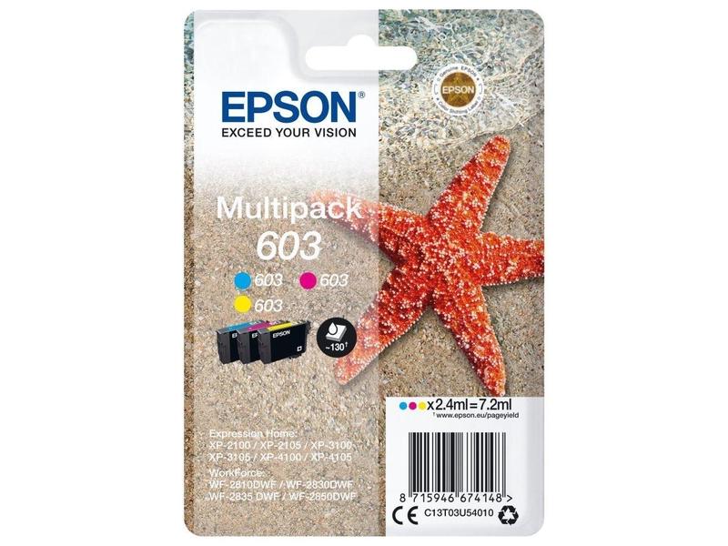 Inkoustová náplň EPSON multipack 3-colors 603, Cyan, Magenta, Yellow