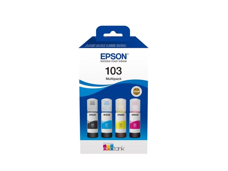 Inkoustová náplň EPSON EcoTank bottle 103, 4-colour Multipack, cmyk, 4x 65ml