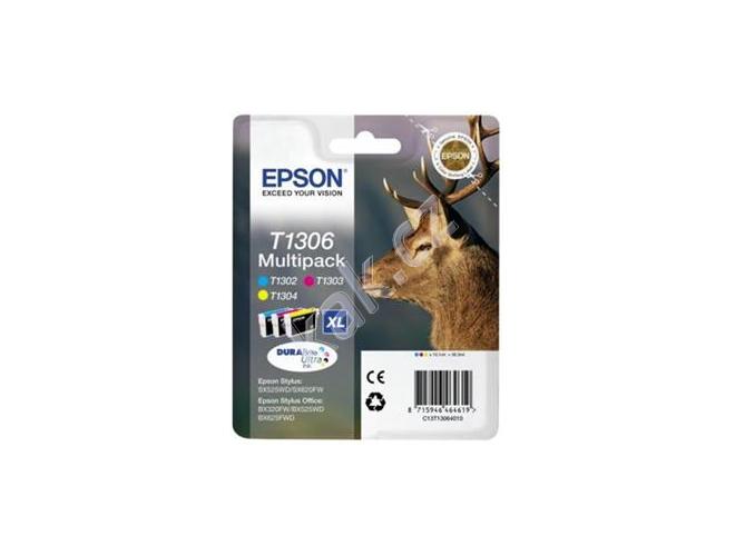 Inkoustová náplň EPSON T1306, CMY, multipack