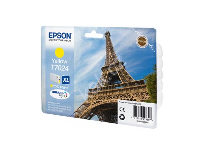 Inkoustová náplň EPSON  T7024, žlutá (yellow), 2.000 stran