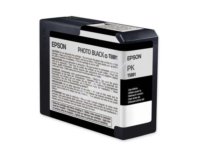 Inkoustová náplň EPSON T580100, černý (black), 80 ml