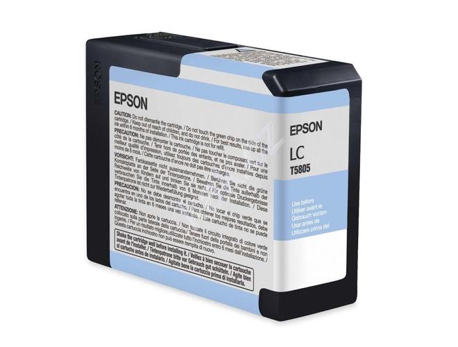 Inkoustová náplň EPSON T580500, light cyan, 80 ml