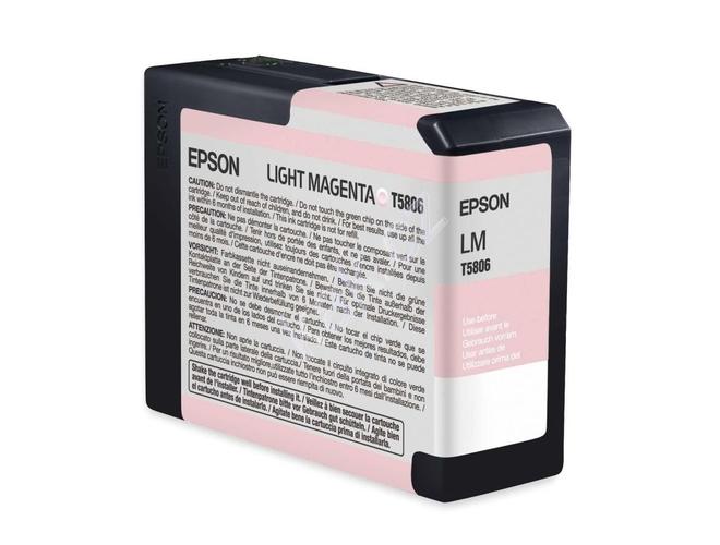 Inkoustová náplň EPSON T580600, light magenta, 80 ml