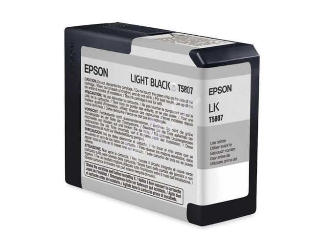Inkoustová náplň EPSON  T580700, light black, 80 ml
