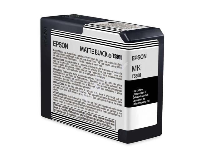 Inkoustová náplň EPSON T580800, matt black, 80 ml