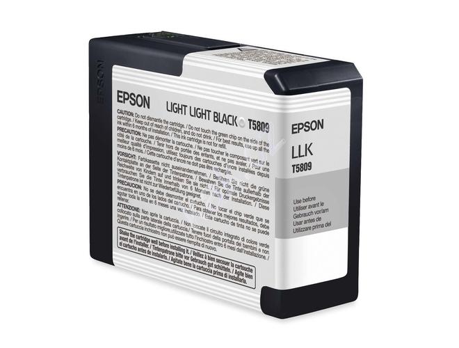 Inkoustová náplň EPSON T580900, light light black, 80 ml