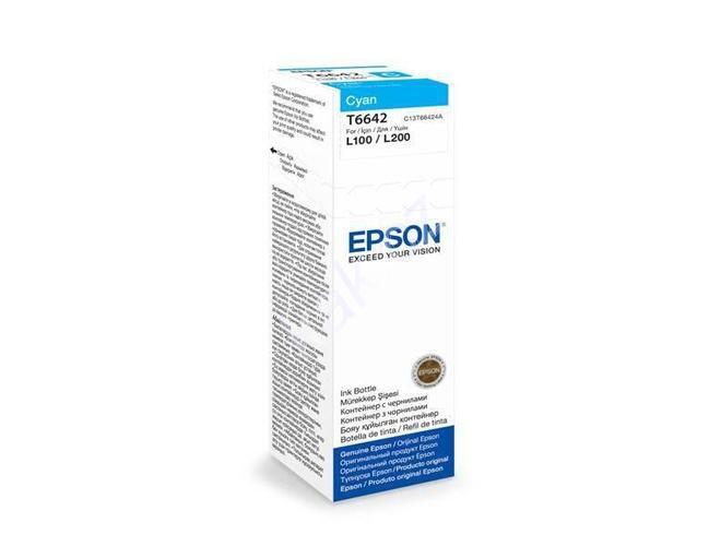 Inkoustová náplň EPSON  T6642, azurový (cyan)