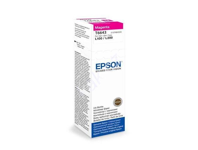 Inkoustová náplň EPSON T6643, purpurová 