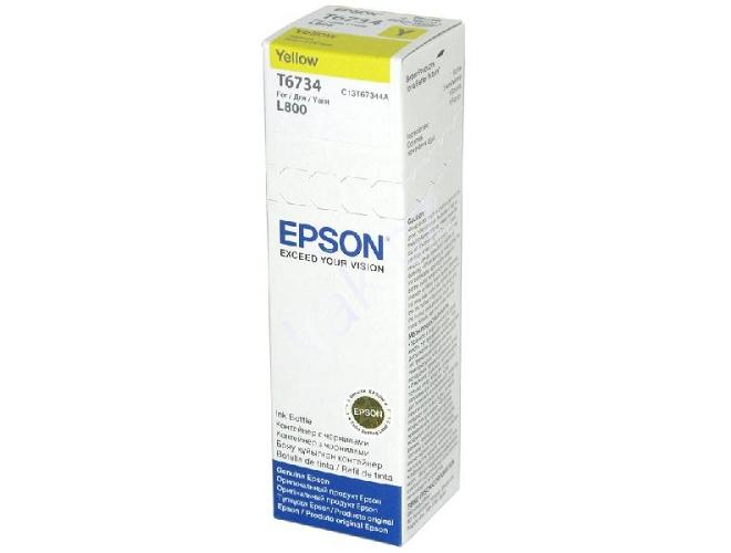 Inkoustová náplň EPSON T6734, žlutá (yellow), 70 ml