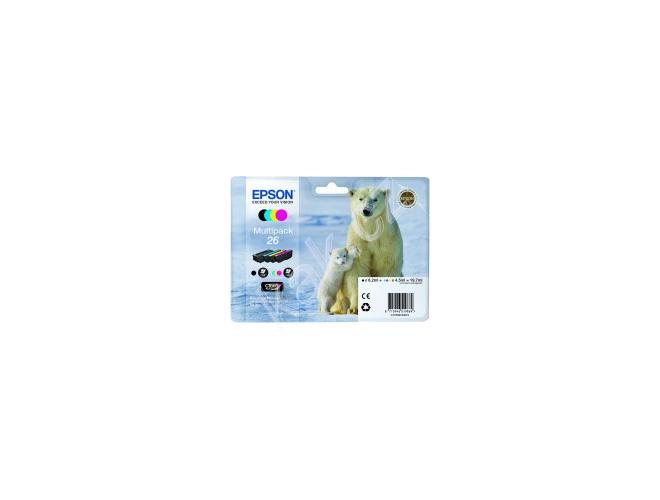 Sada inkoustových náplní EPSON T2616 (č.26) lední medvěd, cmyk, multipack