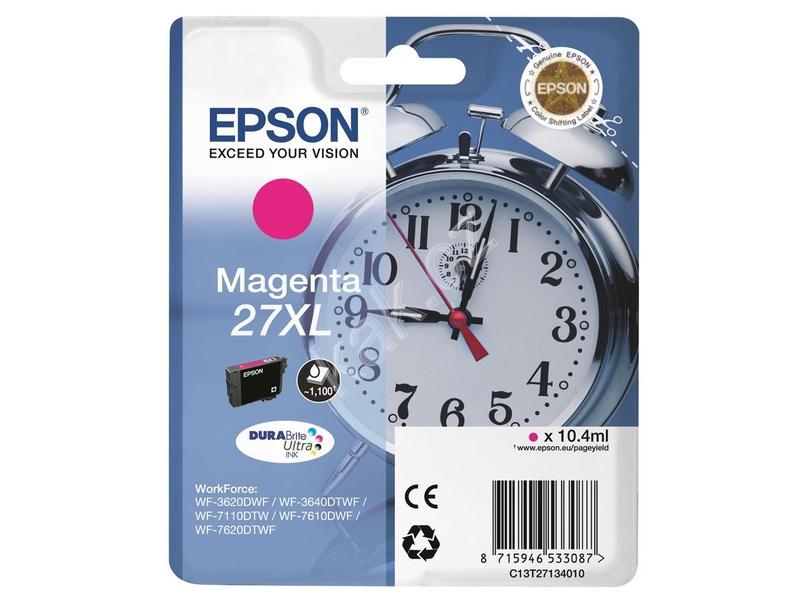 Inkoustová náplň EPSON  C13T27134010 (č.27XL), purpurový (magenta), 1100 stran