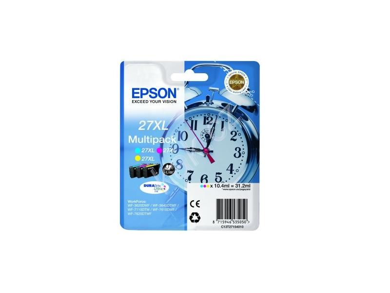 Inkoustová náplň EPSON  C13T27154010 (č.27XL), CMY, 3x1100 stran