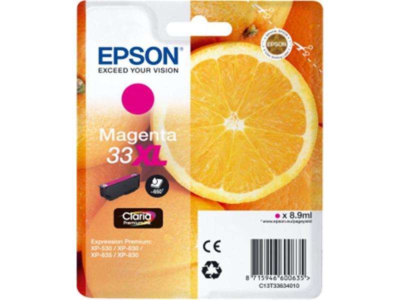 Inkoustová náplň EPSON T3363 (č.33XL) pomeranč, purpurová (magenta) 