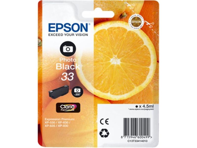 Inkoustová náplň EPSON T3341 (č.33) pomeranč, photo černá